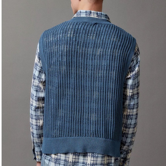 BDG Knit Sweater Vest Tank in Blue - Picture 6 of 6